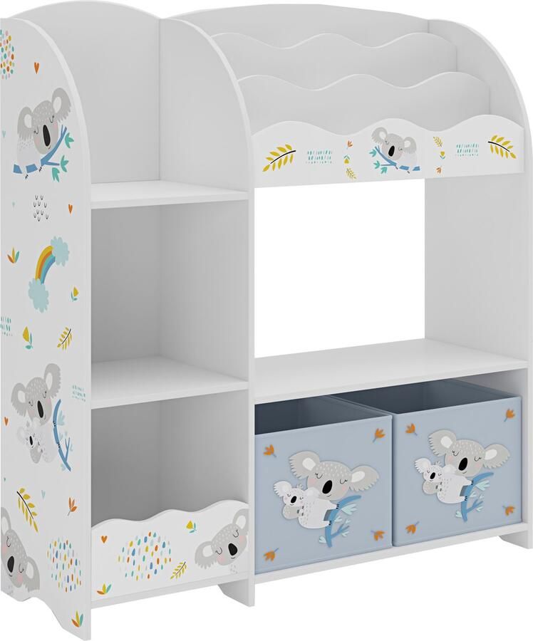 En.casa Kinderkast Lysekil open kast 100x93x30 cm Koala motief [ ]