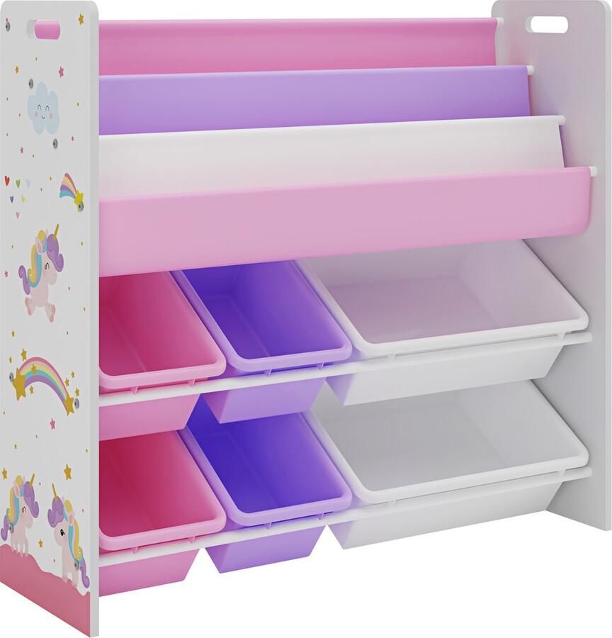 En.casa Kinderkast Rødøy open kast 78x86x27cm eenhoornmotief [ ]