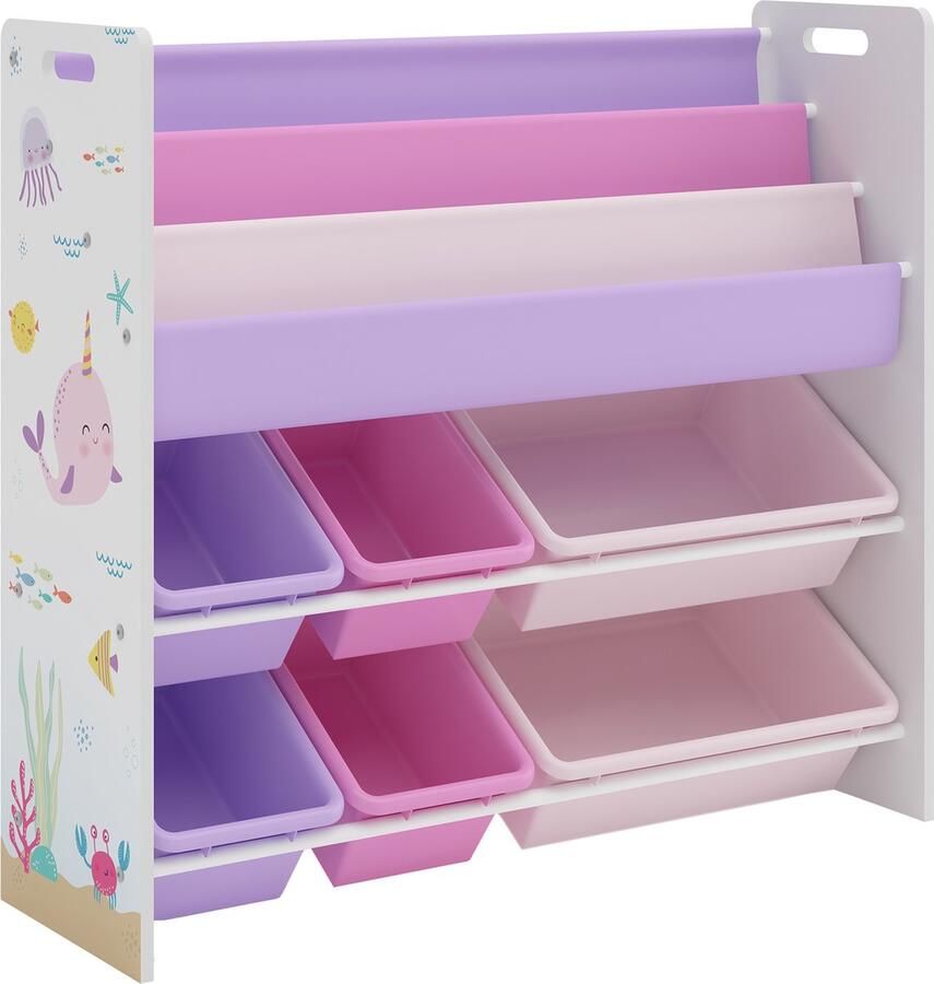 En.casa Kinderkast Rødøy open kast 78x86x27cm oceaan motief [ ]