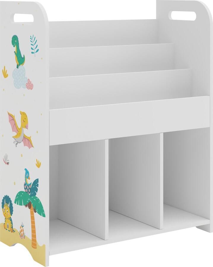 En.casa Kinderkast Røyrvik open kast 75x62x29 cm dinosaurusmotief [ ]