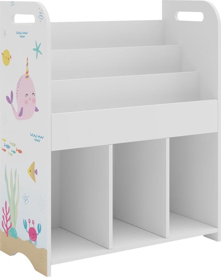 En.casa Kinderkast Røyrvik open kast 75x62x29 cm oceaan motief [ ]