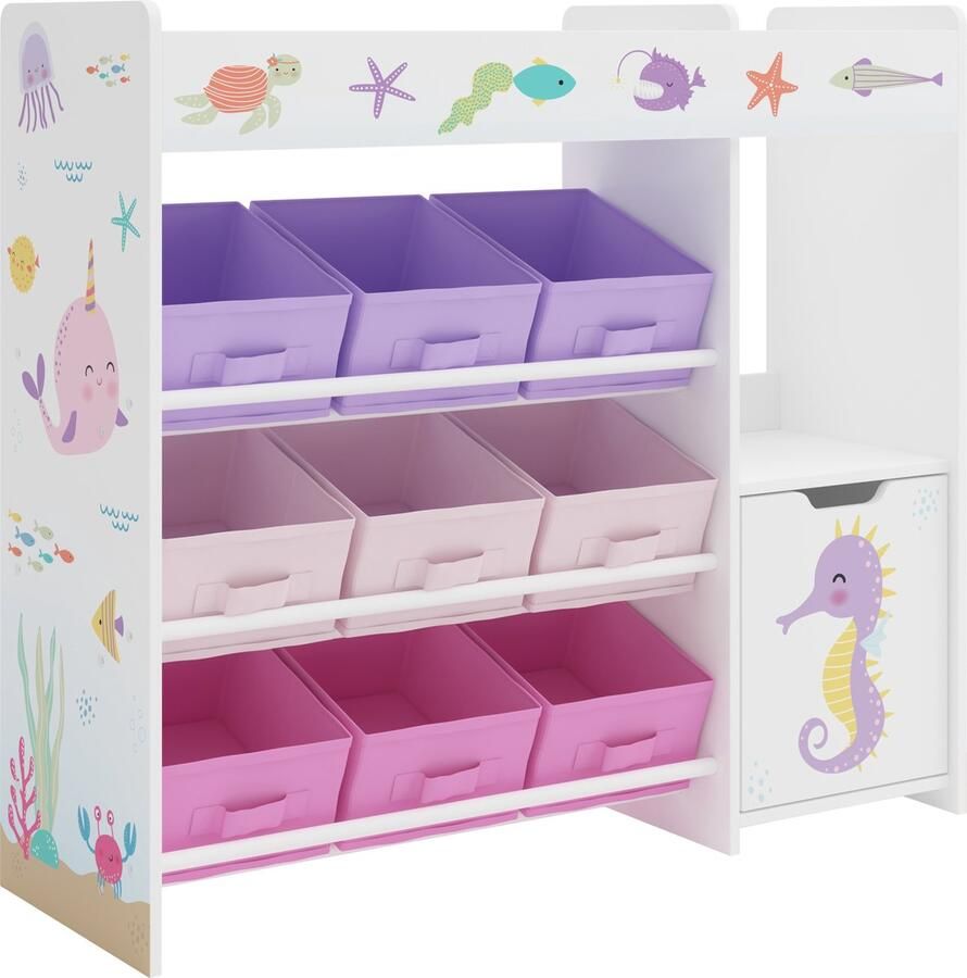 En.casa Kinderkast Søndreland open kast 80x90x29 5 cm oceaan motief [ ]