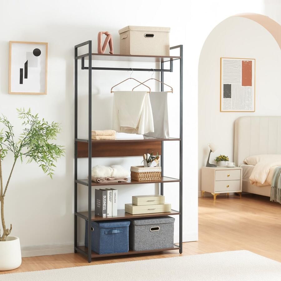 En.casa Kledingkast Larem open kast set van 3 totale lengte 252 cm set 1 [ ]