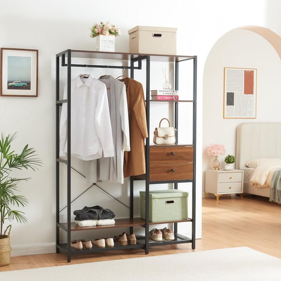 En.casa Kledingkast Larem open kast set van 3 totale lengte 288 cm set 6 [ ]