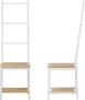 En.casa Kledingrek Dressboy Bamboe Wit & hout kleurig Afmeting (BxDxH) 40 x 42 x 133 cm - Thumbnail 1