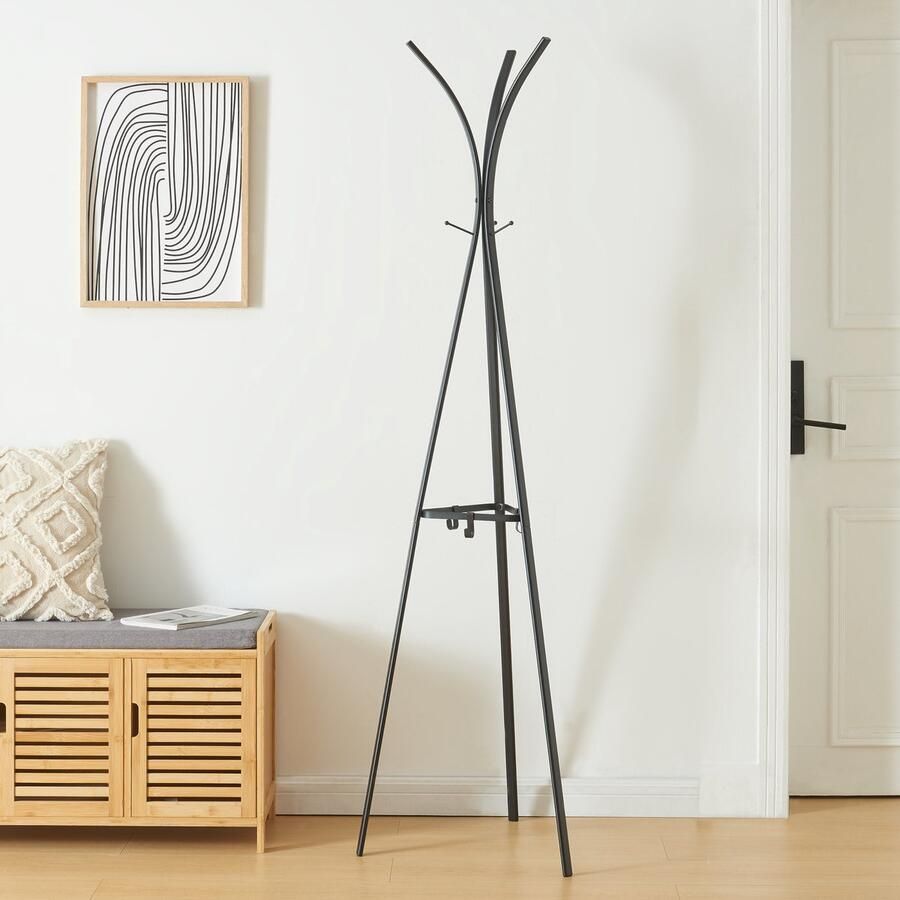 En.casa Kledingrek Vevelstad kapstok 181x52 5x52 5 cm zwart [ ]