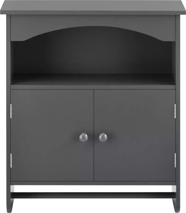 en.casa Medicijnkastje Badkamerkast Wandmontage Met deuren & plank Kleur donker grijs Afmeting (BxDxH) 48 7 x 14 5 x 65 cm