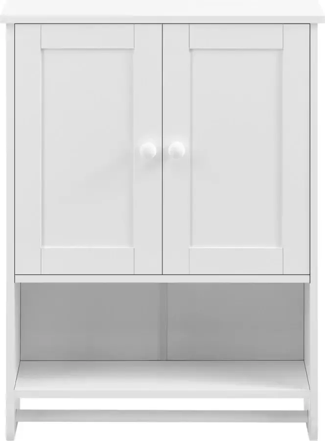 En.casa Medicijnkastje Badkamerkast Wandmontage Met deuren & plank Kleur wit Afmeting (BxDxH) 48 7 x 14 5 x 65 cm