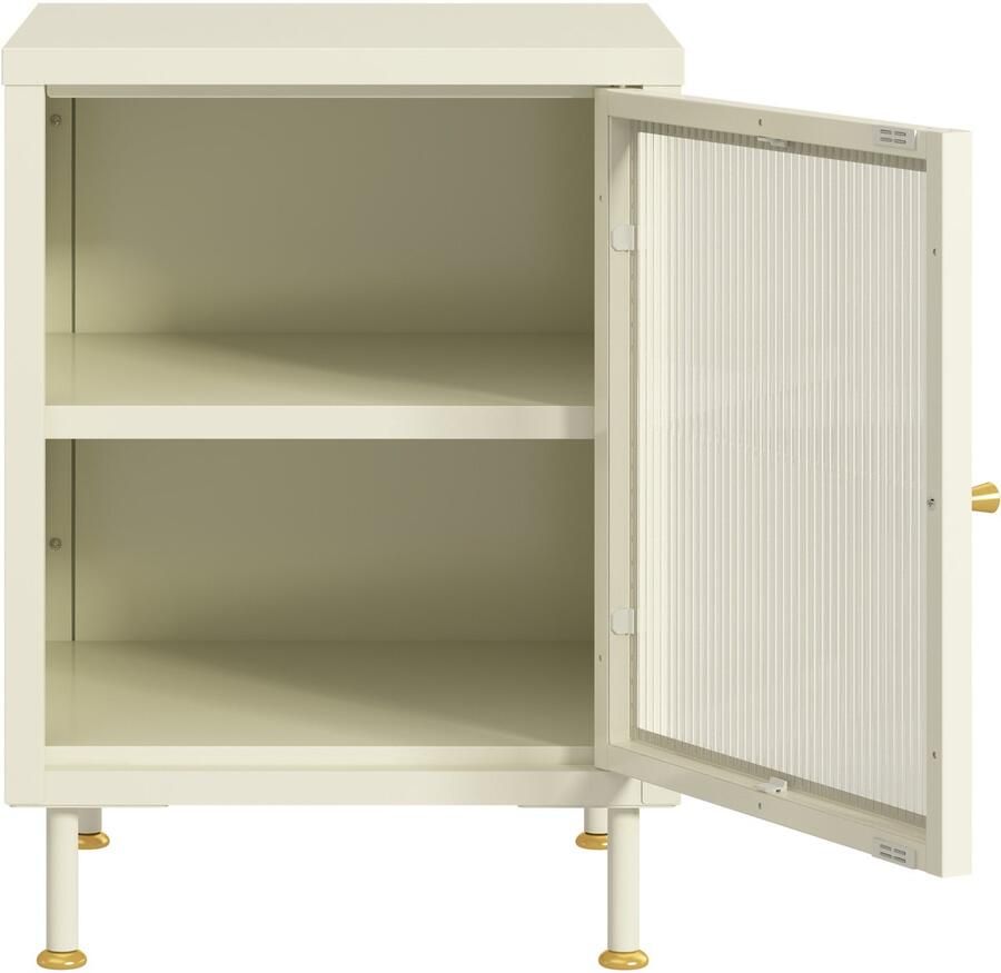 En.casa Nachtkast Lindau 56x40x40 cm cremewit [ ]