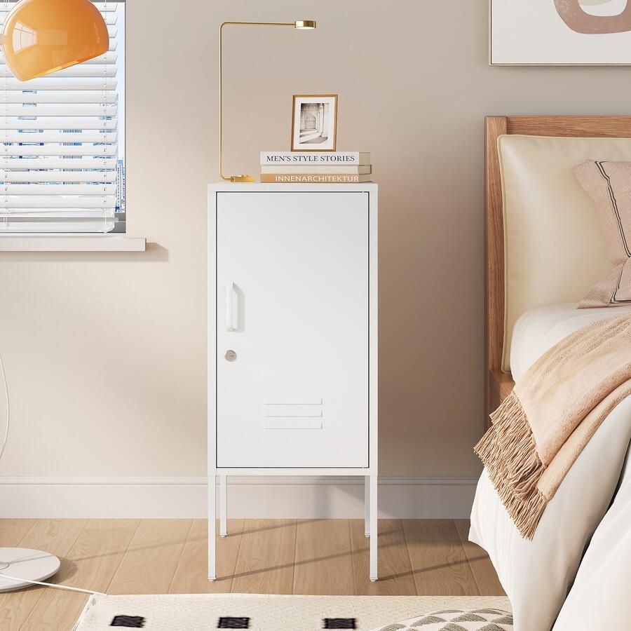 En.casa Nachtkastje Hausjärvi 82x35x35 cm wit [ ]