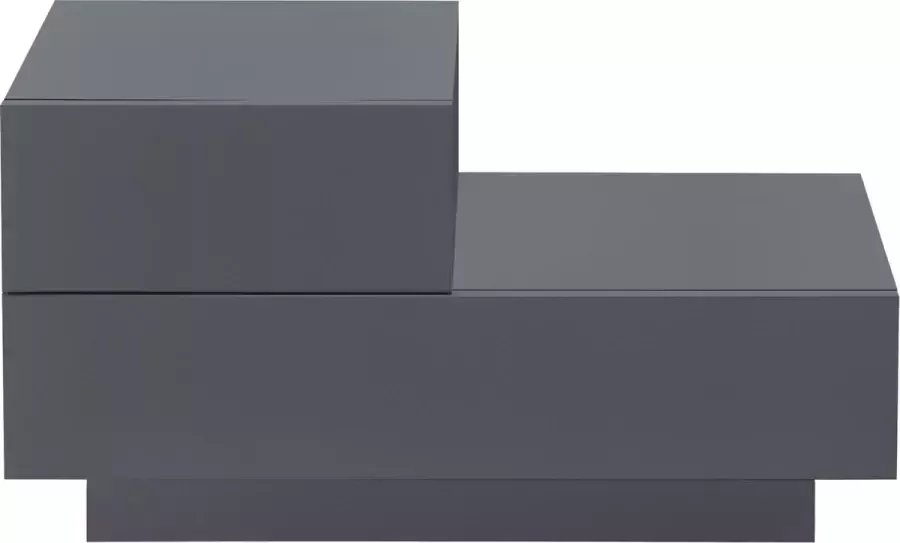 En.casa Nachtkastje Met 2 lades Model links Spaanplaat Mat donker grijs Afmeting (LxBxH) 70 x 35 x 38 cm