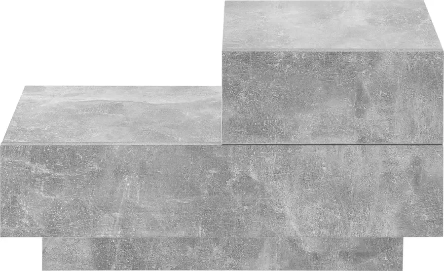En.casa Nachtkastje Met 2 lades Model rechts Spaanplaat Beton kleurig Afmeting (BxDxH) 70 x 35 x 38 cm