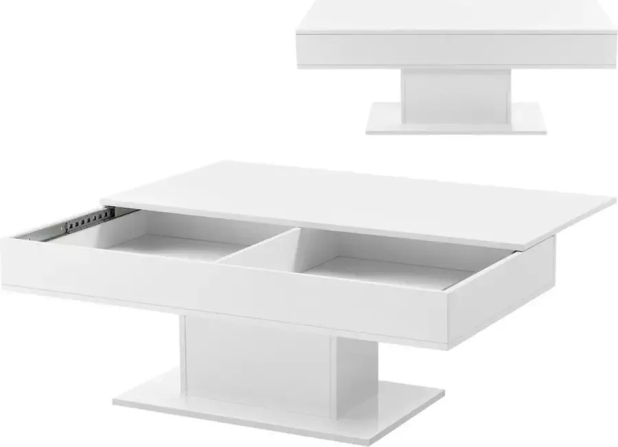 En.casa Salontafel Lünen met opbergruimte 110x60x40 cm wit