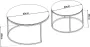 En.casa Salontafel set van 2 Kokkola transparant en zwart - Thumbnail 1