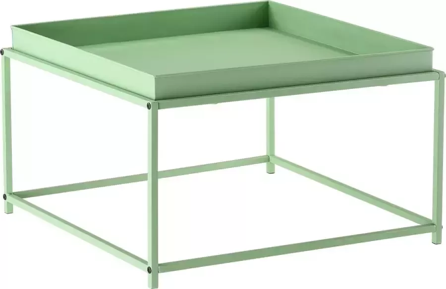 En.casa Salontafel Teltow met afneembaar tafelblad 36x59x59 cm groen
