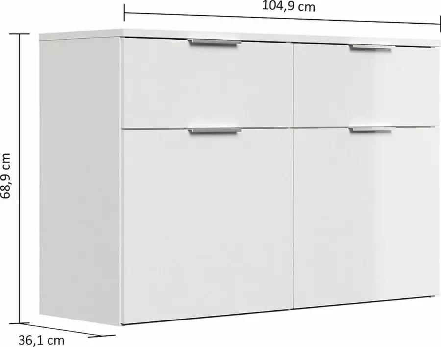 en.casa Schoenenkast hal M hangend 2 softclose laden steen decor B H D: 104 9x93 2x36 1cm