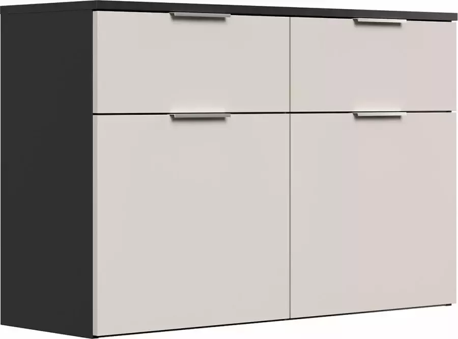En.casa Schoenenkast Modern M hangend 2 Softclose laden Cream-Graphite B H D: 104 9x93 2x36 1cm