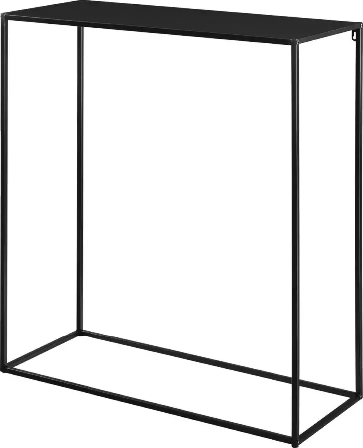 En.casa Sidetable Console tafel Metaal Mat zwart Afmeting (LxBxH) 80 x 32 x 92 cm