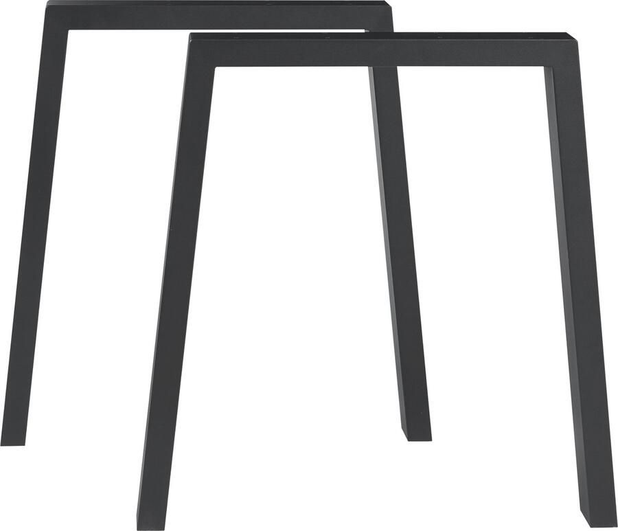 En.casa Stalen onderstel Kraftisried set van 2 tafelpoot 43x25 40 cm zwart [ ]