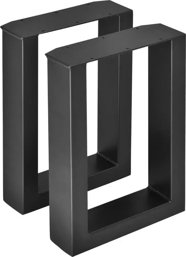 En.casa Stalen onderstel set van 2 U bankpoot 30x43 cm zwart