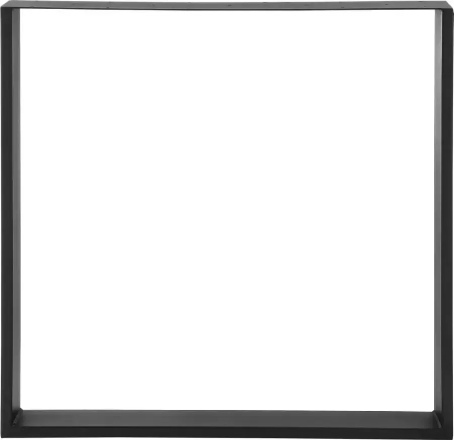 En.casa Tafelpoot Meubelpoot Set van 2 stuks Schuin Staal Mat zwart Afmeting (LxBxH) 75 x 8 x 72 cm