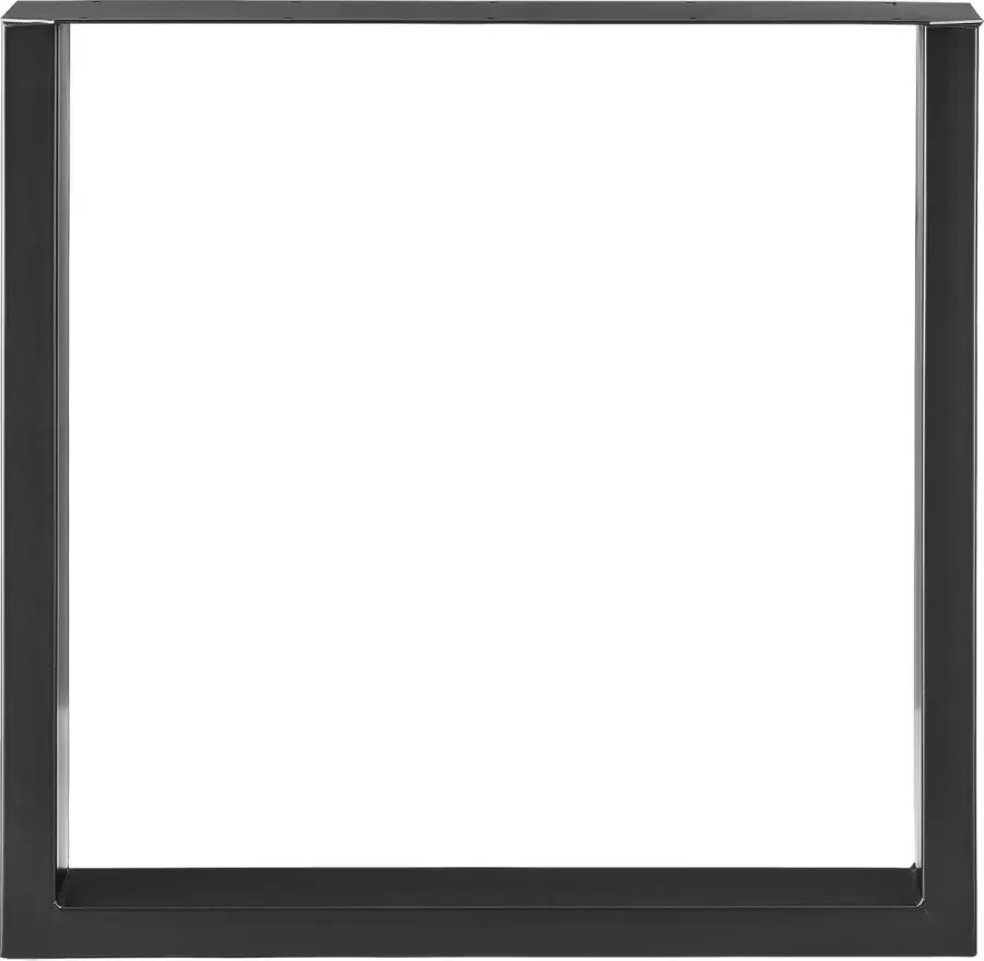 En.casa Tafelpoot Meubelpoot Set van 2 stuks Staal Zwart Afmeting (LxBxH) 70 x 8 x 72 cm