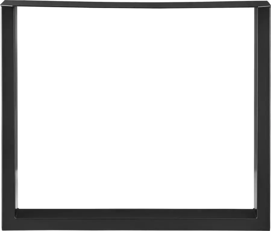 En.casa Tafelpoot Meubelpoot Set van 2 stuks Staal Zwart Afmeting (LxBxH) 80 x 8 x 72 cm