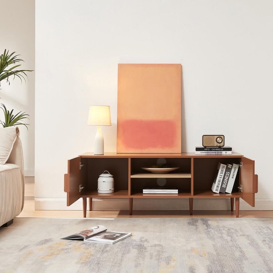 En.casa Tv-meubel Starvili 120x40x45 cm roestkleurig [ ]