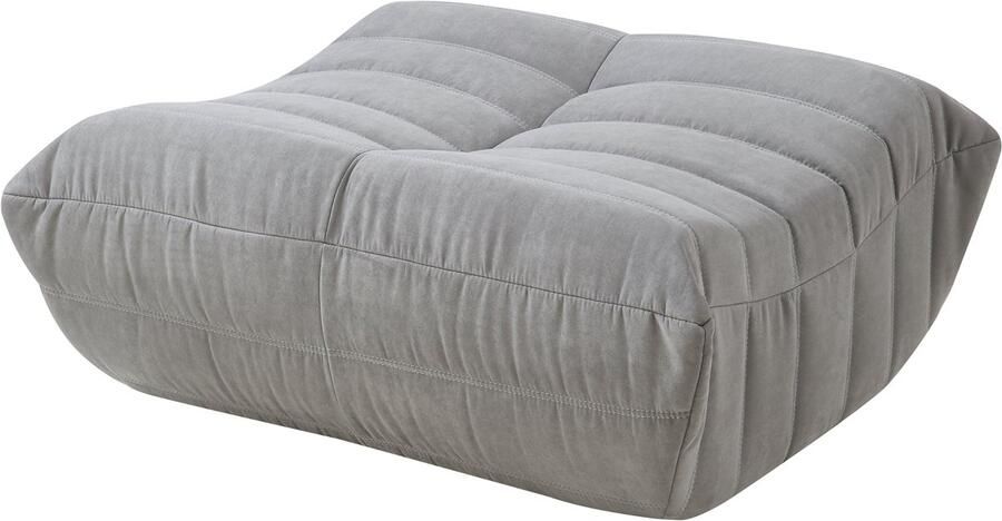 En.casa Voetenbank Kodsø 35x80x65 cm microvezel grijs [ ]