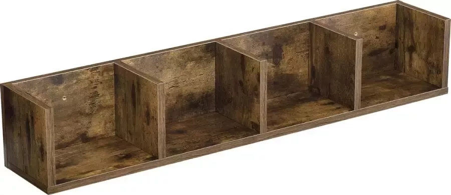 En.casa Wandrek Ekero met 4 vakken 95x17x16 5 cm houtkleurig