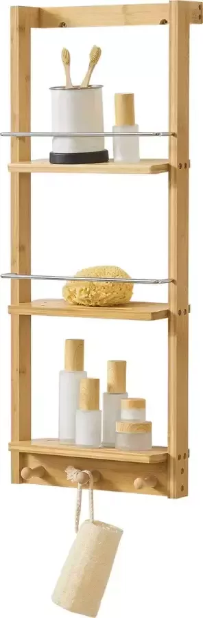 En.casa Wandrek Lidingö met 3 planken 28 5x10x70 cm bamboe