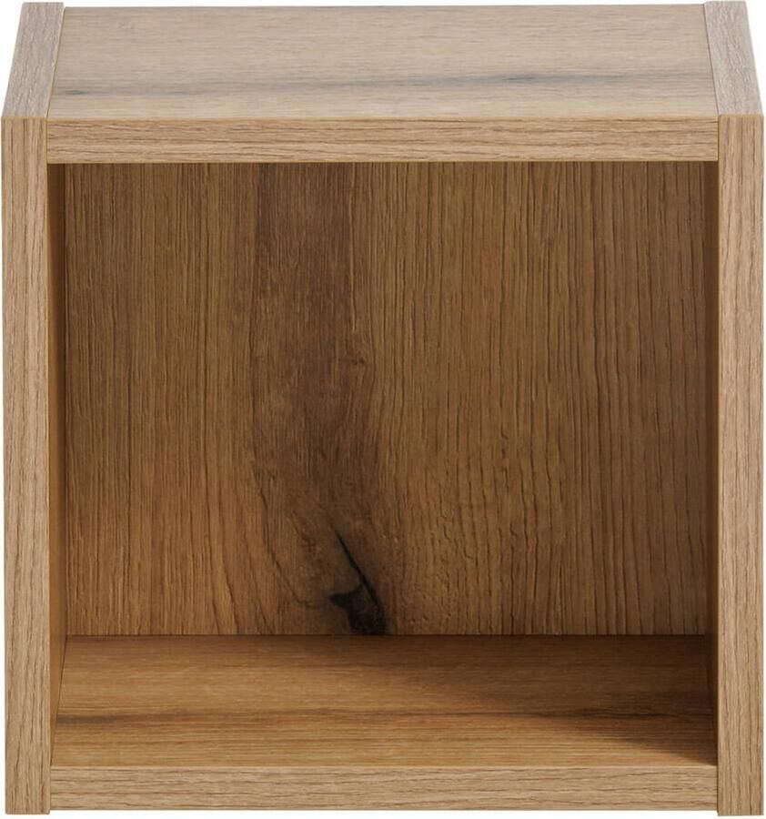 En.casa Wandrek Newport voor badkamer 25x27x21 cm eikenkleurig [ ]