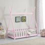 En.casa Kinderbed Tipi grenen met uitvalbeveiliging 70x140 cm roze - Thumbnail 1