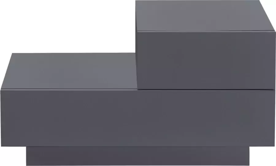 EnCasa Nachtkastje Met 2 lades Model rechts Spaanplaat Mat donker grijs Afmeting (BxDxH) 70 x 35 x 38 cm