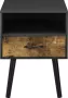En.casa Nachtkastje Met lade & open vak Spaanplaat & hout Zwart & donker hout kleurig Afmeting (BxDxH) 42 x 40 x 57 cm - Thumbnail 1