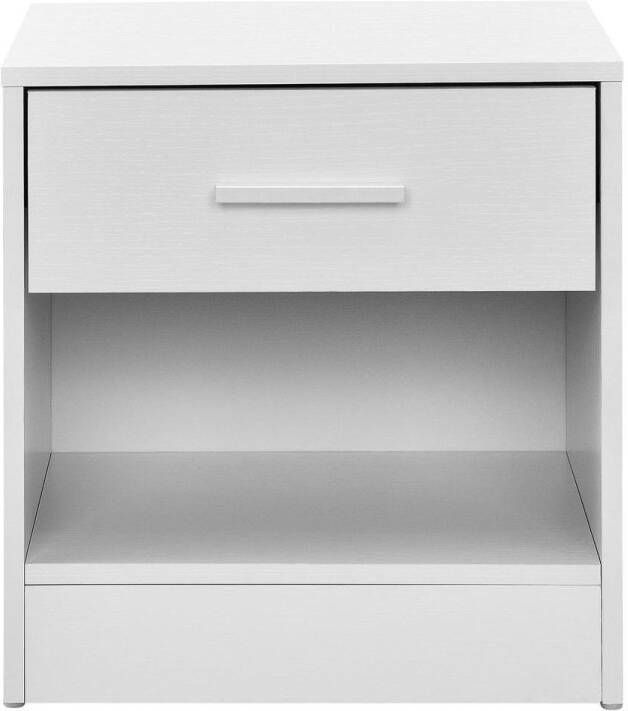 En.casa Nachtkastje Met lade & open vak Spaanplaat Wit Afmeting (HxBxD) 38 x 36 5 x 29 5 cm