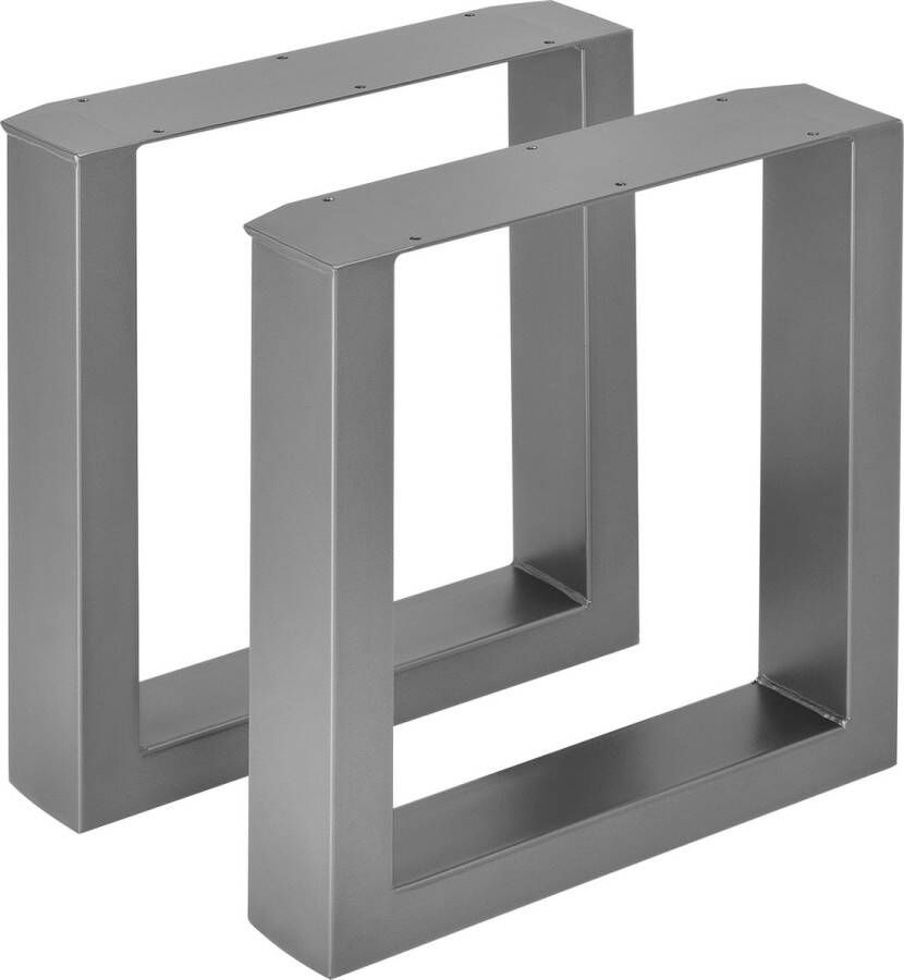 En.casa Stalen onderstel set van 2 U bankpoot 40x43 cm metaal grijs