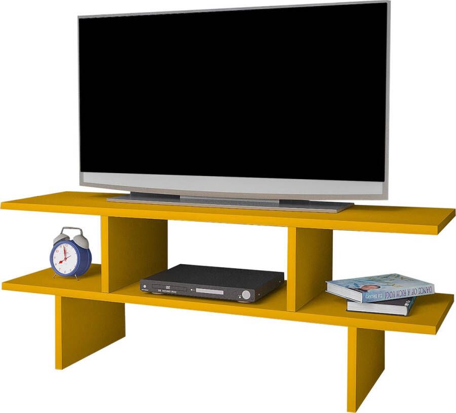 En.casa TV meubel Heim 38x100x30 cm geel