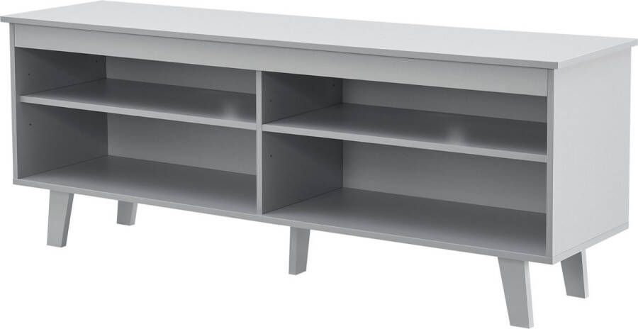 En.casa TV meubel Stenløse 58x150x38 cm lichtgrijs