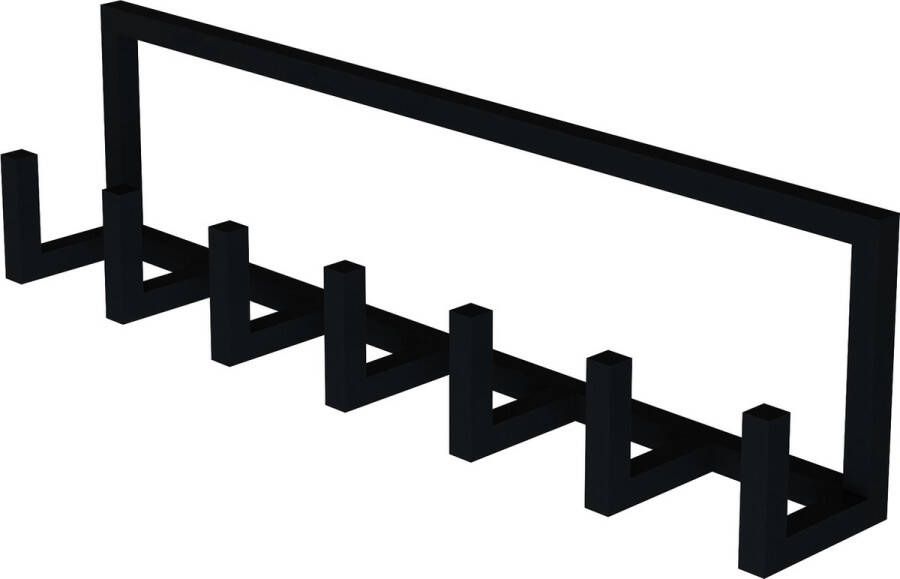 En.casa Wandkapstok Lyngen 75x10x20 cm zwart