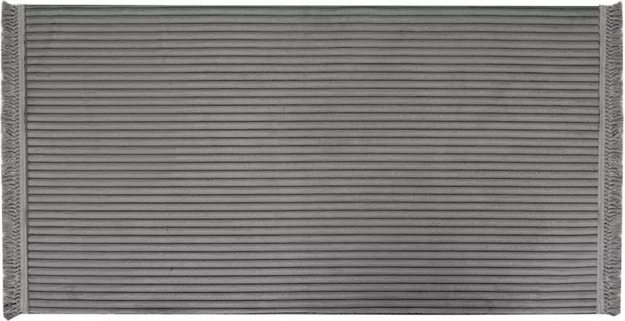 English Home Dik Geribbeld Vloerkleed Mat 80x150 cm Antraciet