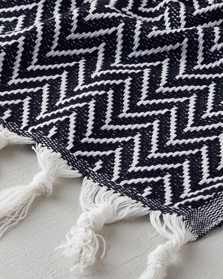 English Home Plaid Woondeken Bankdeken 130x170 cm Zwart Wit