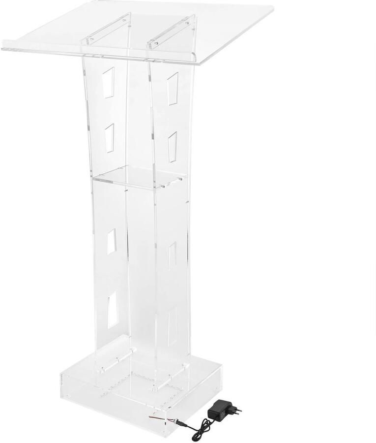 Enkilight Acryl Podium- Poduimtafel- Doorzichtige- 110x60x40 CM- 110 cm Hoogte- Lessenaar muziekstandaard- Lezenaar