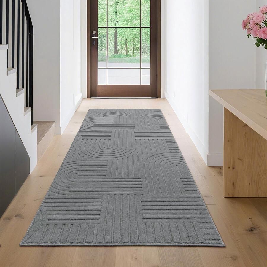 Enyhom Lange Gangloper Wasbare Antislip Gangloper Keukenloper voor Entree (Grijs 80 * 200cm)