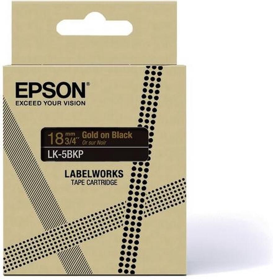 Epson LK-5BKP Zwart Goud