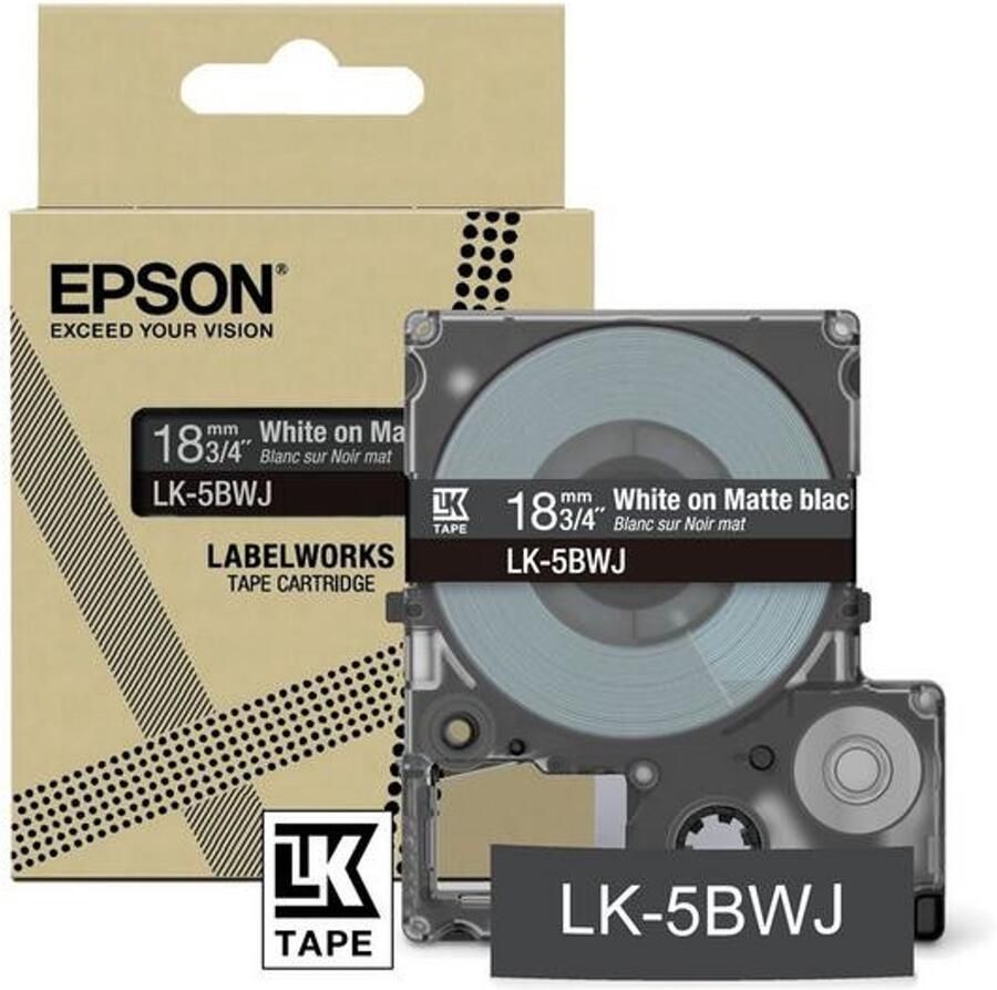 Epson LK-5BWJ Zwart Wit
