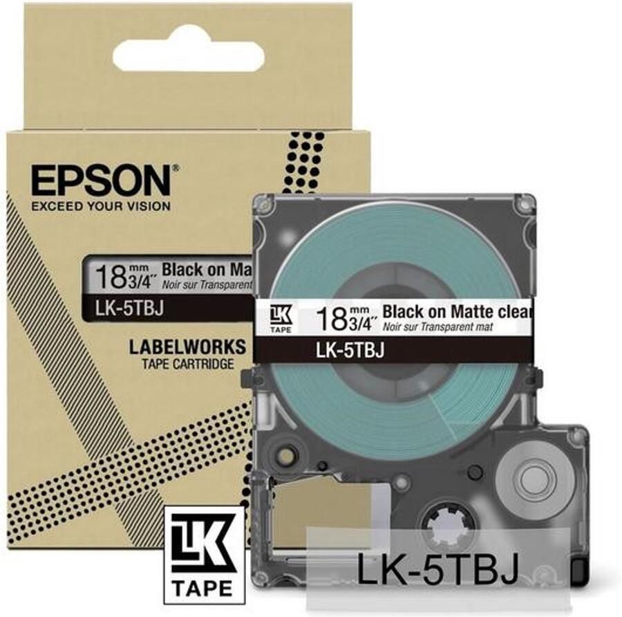 Epson LK-5TBJ Zwart Transparant