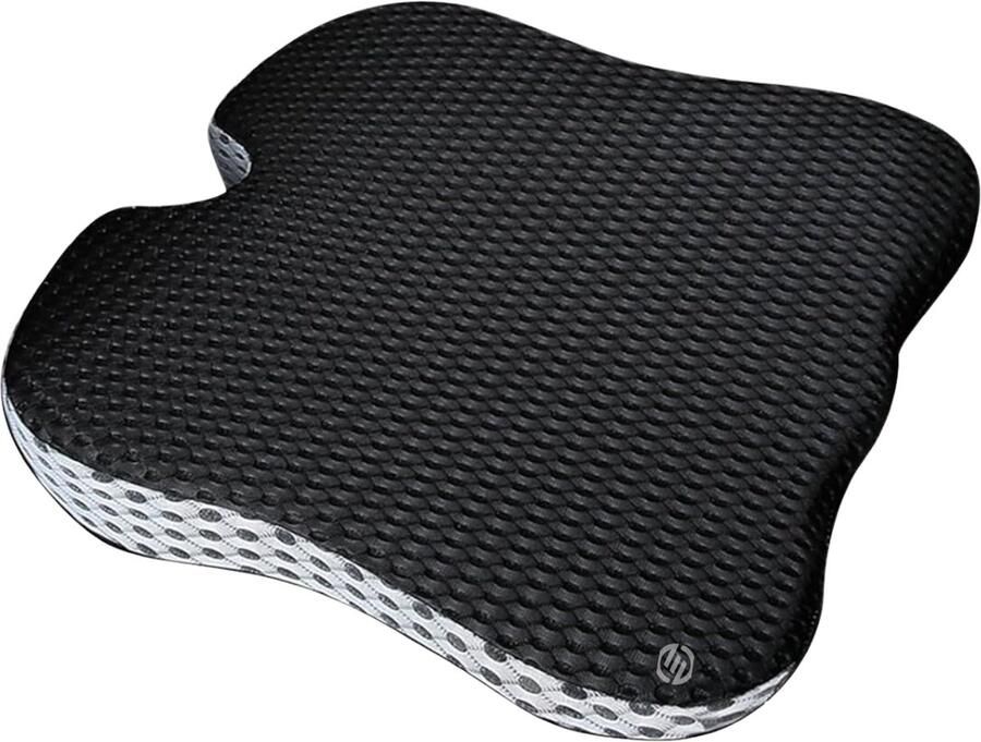 Equivera Autowigkussen Orthopedisch Traagschuim Zitkussen voor Auto Ergonomisch Autostoelkussen Wigkussen voor Stoel Zwart