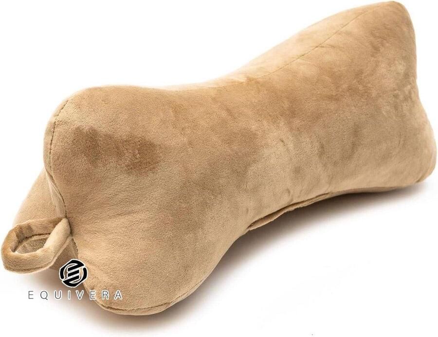 Equivera Kussen hoofdkussen leeskussen nek rol bot kussen reiskussen wasbaar voor bed bank beige leeskussen