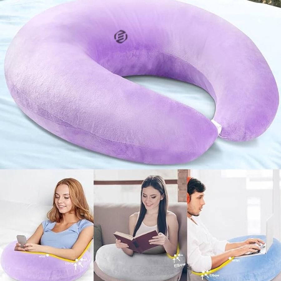 Equivera Leeskussen voor in Bed Leeskussen Bank Leeskussen voor in Bed en Bank Zitkussen Steunkussen Onderrug Ondersteuning